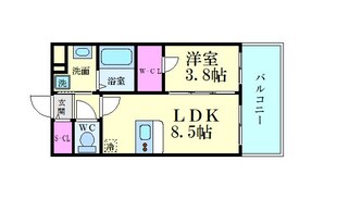 エスリード江坂アルテリアの物件間取画像